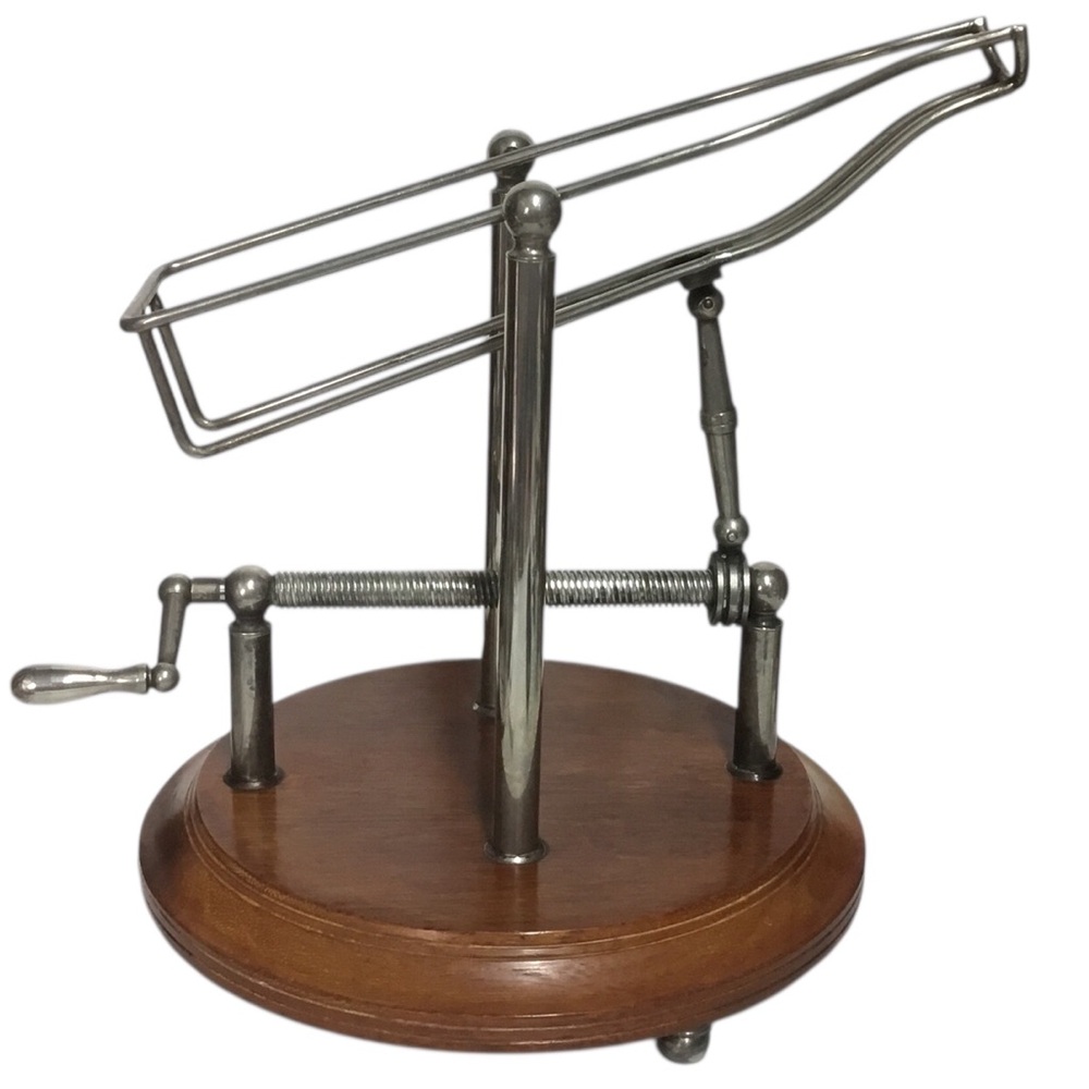 RARE Vintage Silver Plated Mechanical Wine Decanter Cradle and Bottle Pourer